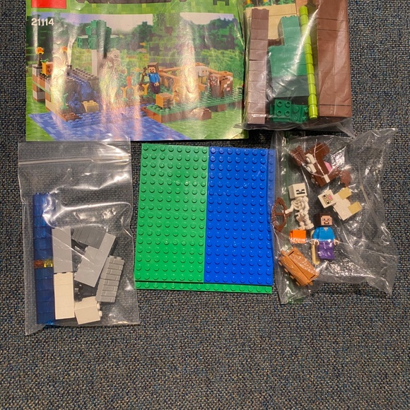 🥕 Lego 21114 Minecraft The Farm 🐑 Steve Skeleton Cow Sheep Minifigures Retired - Picture 3 of 16